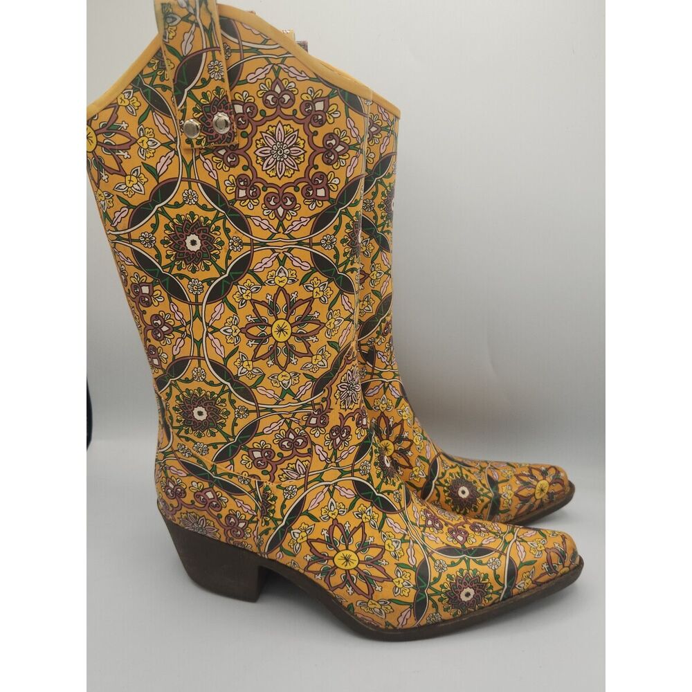 J C Cowgirl Rain Boots Women Size 6